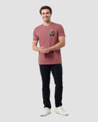 Purple Peaks II Tee-Heather Mauve-Regular-Full--Model---L
