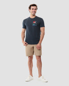 Quiet Horizon Tee-Navy-Regular-Full--Model---L