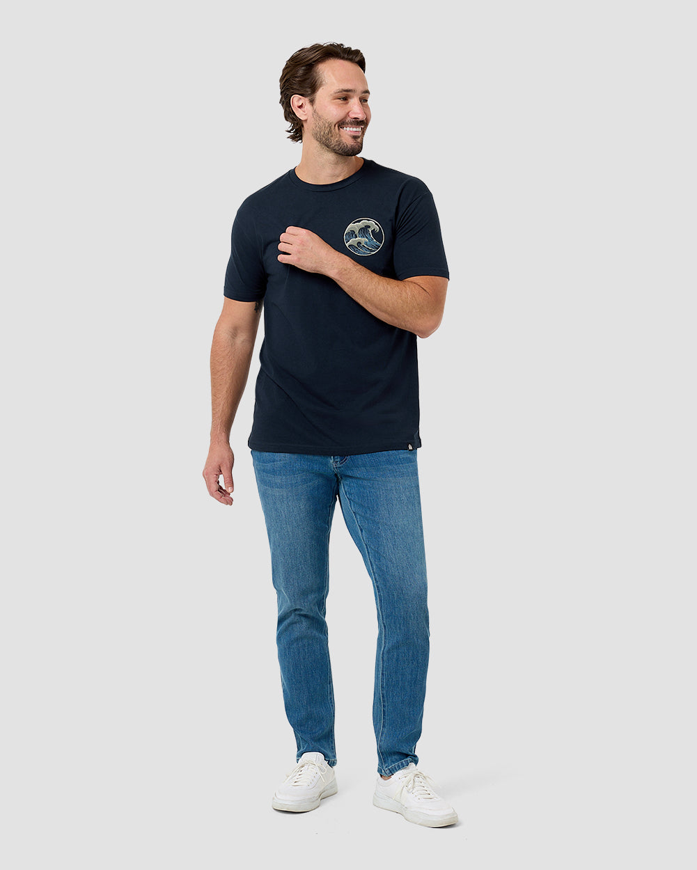 Saltwater Surge Tee-Midnight Navy-Regular-Full--Model---L