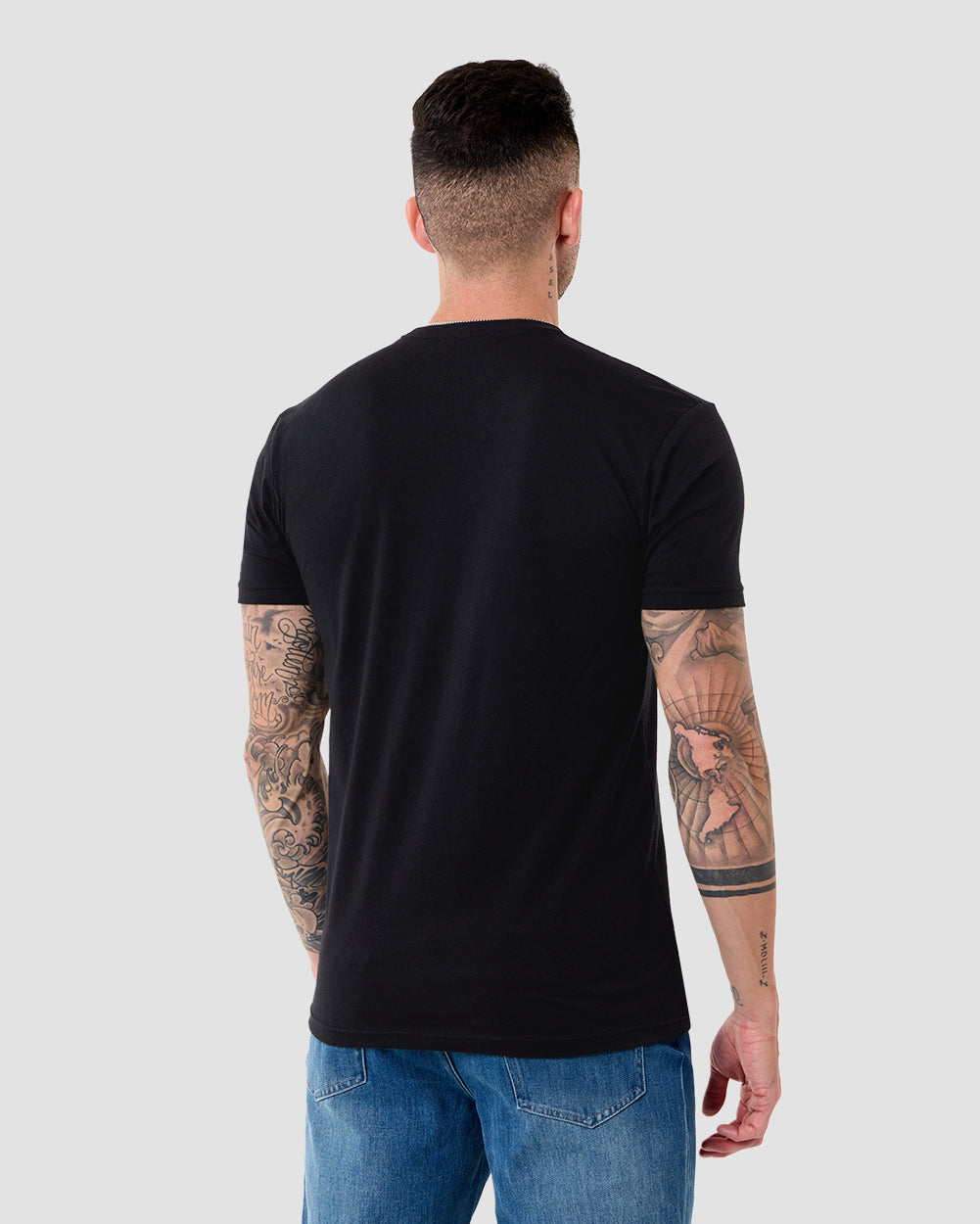 Shadowed Reign Tee-Black-Regular-Back--Model---L