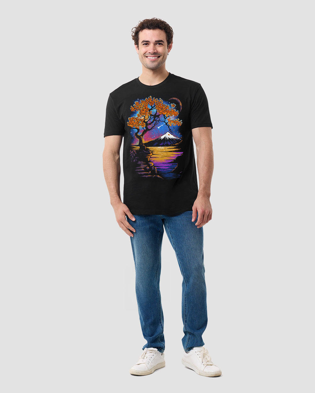 Starry Canopy Tee-Black-Regular-Full--Model---L