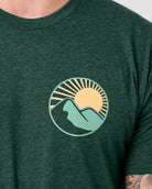 Suncrest Tee-Forest Green-Regular-Detail--Model---L