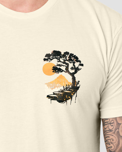 Zen Ridge Tee-Natural-Regular-Detail--Model---L