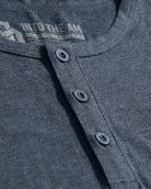 Long Sleeve Henley Tee - Non-Branded-Navy-Regular-Detail--Model---L