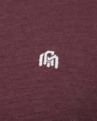 Long Sleeve Henley Tee - Branded-Maroon-Detail2