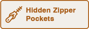 Hidden Zipper Pockets