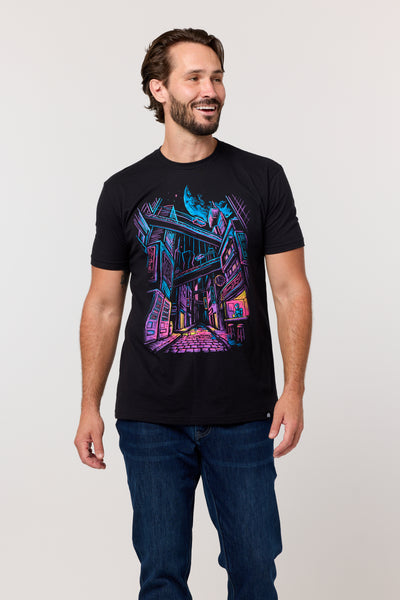 Electric Alley Tee-Black-Regular-Front--Model---L
