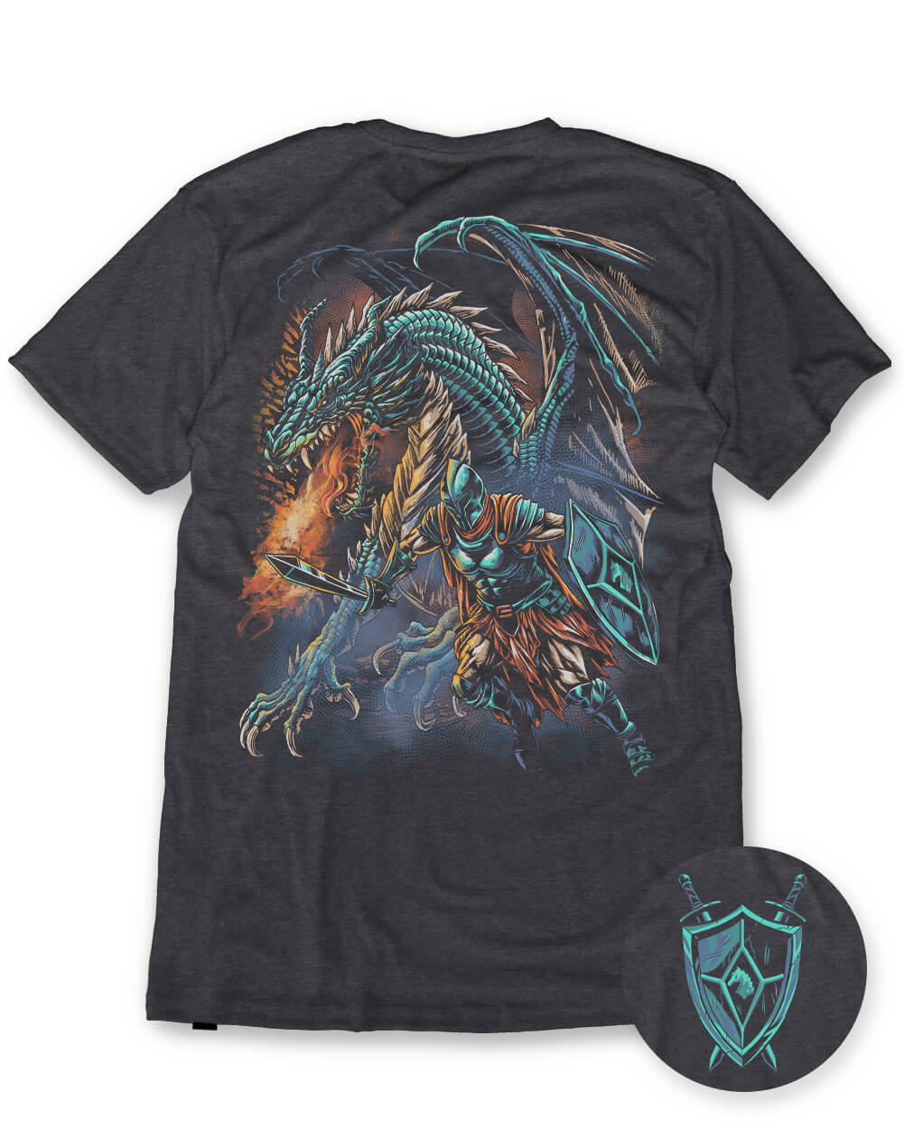 Inferno Blade Tee-Charcoal-Regular-Mock--Model---L