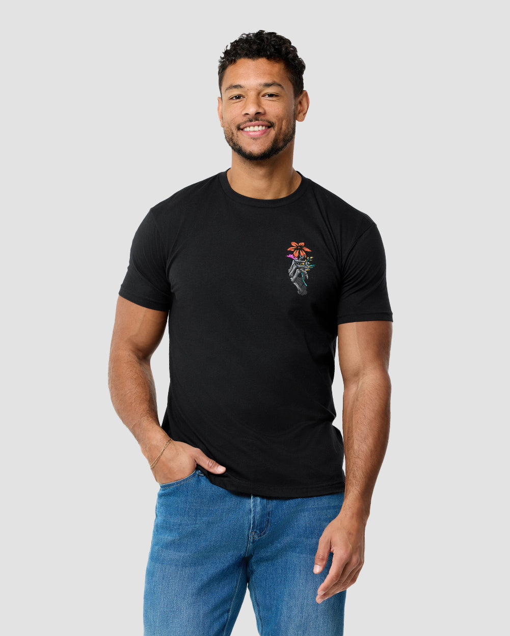 Life After Tee-Black-Regular-Front--Model---L