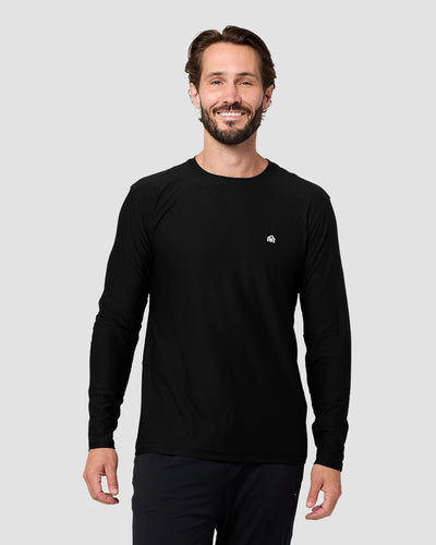 Long Sleeve Active Tee - Branded-Black-Regular-Front--Model---L