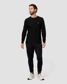 Long Sleeve Active Tee - Branded-Black-Regular-Full--Model---L