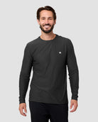 Long Sleeve Active Tee - Branded-Charcoal-Regular-Front--Model---L