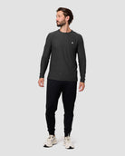 Long Sleeve Active Tee - Branded-Charcoal-Regular-Full--Model---L