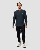 Long Sleeve Active Tee - Branded-Navy-Regular-Full--Model---L