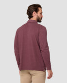 Long Sleeve Polo - Non-Branded-Maroon-Reg-Regular-Back--Model---L