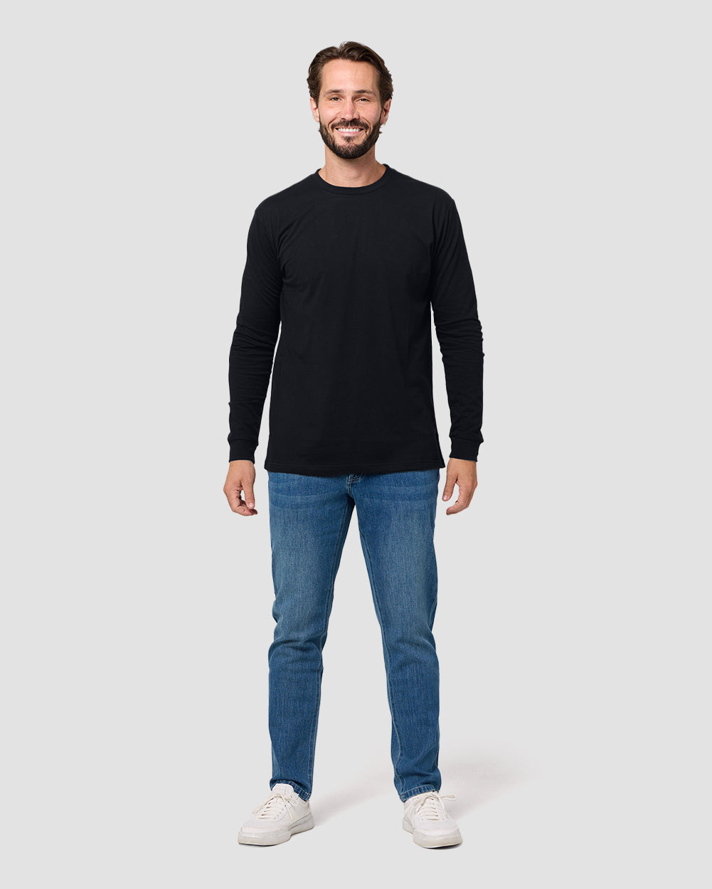 Long Sleeve Tee - Non-Branded-Black-Reg-Regular-Full--Model---L