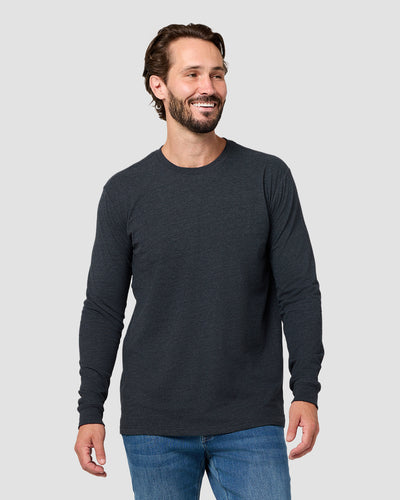 Long Sleeve Tee - Non-Branded-Charcoal-Reg-Regular-Front--Model---L