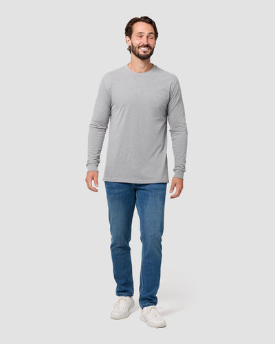 Long Sleeve Tee - Non-Branded-Grey-Reg-Regular-Full--Model---L