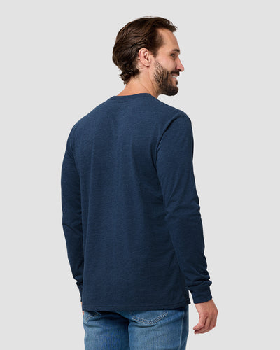 Long Sleeve Tee - Non-Branded-Navy-Reg-Regular-Back--Model---L