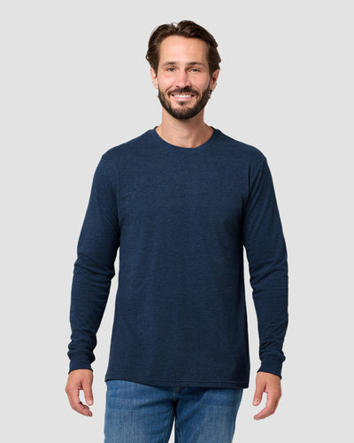 Long Sleeve Tee - Non-Branded-Navy-Reg-Regular-Front--Model---L