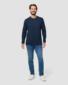 Long Sleeve Tee - Non-Branded-Navy-Reg-Regular-Full--Model---L