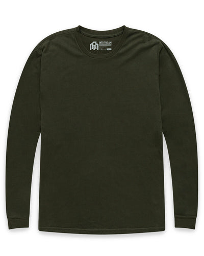 Long Sleeve Tee-Midnight Olive-Reg-Regular-Mock--Model---L