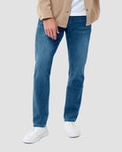Legacy Stretch Denim Jeans-Medium Indigo-30"-Regular-Front--Model---32