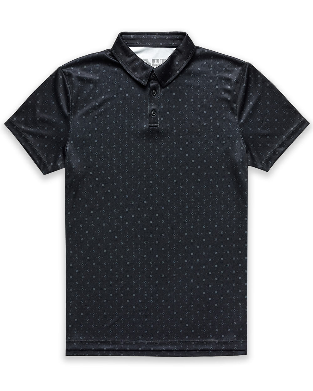 Performance Polo - Non-Branded-Black Dots-Reg-Regular-Mock--Model---L