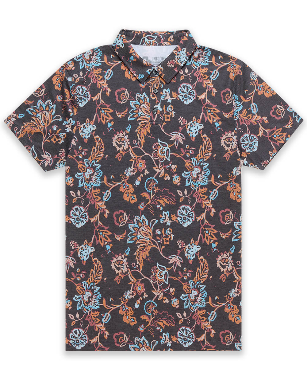 Pursuit Performance Polo-Black Floral-Tall-Regular-Mock--Model---L