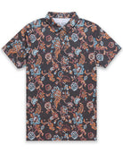 Pursuit Performance Polo-Black Floral-Tall-Regular-Mock--Model---L