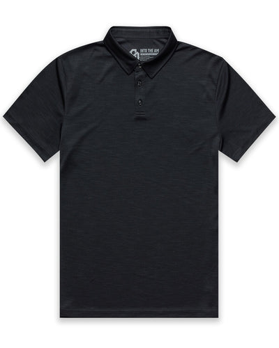 Performance Polo - Non-Branded-Black-Tall-Regular-Mock--Model---L