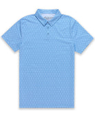 Pursuit Performance Polo-Columbia Blue Cubes-Reg-Regular-Mock--Model---L