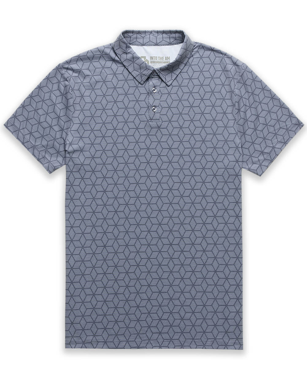Pursuit Performance Polo-Cube Illusions-Tall-Regular-Mock--Model---L