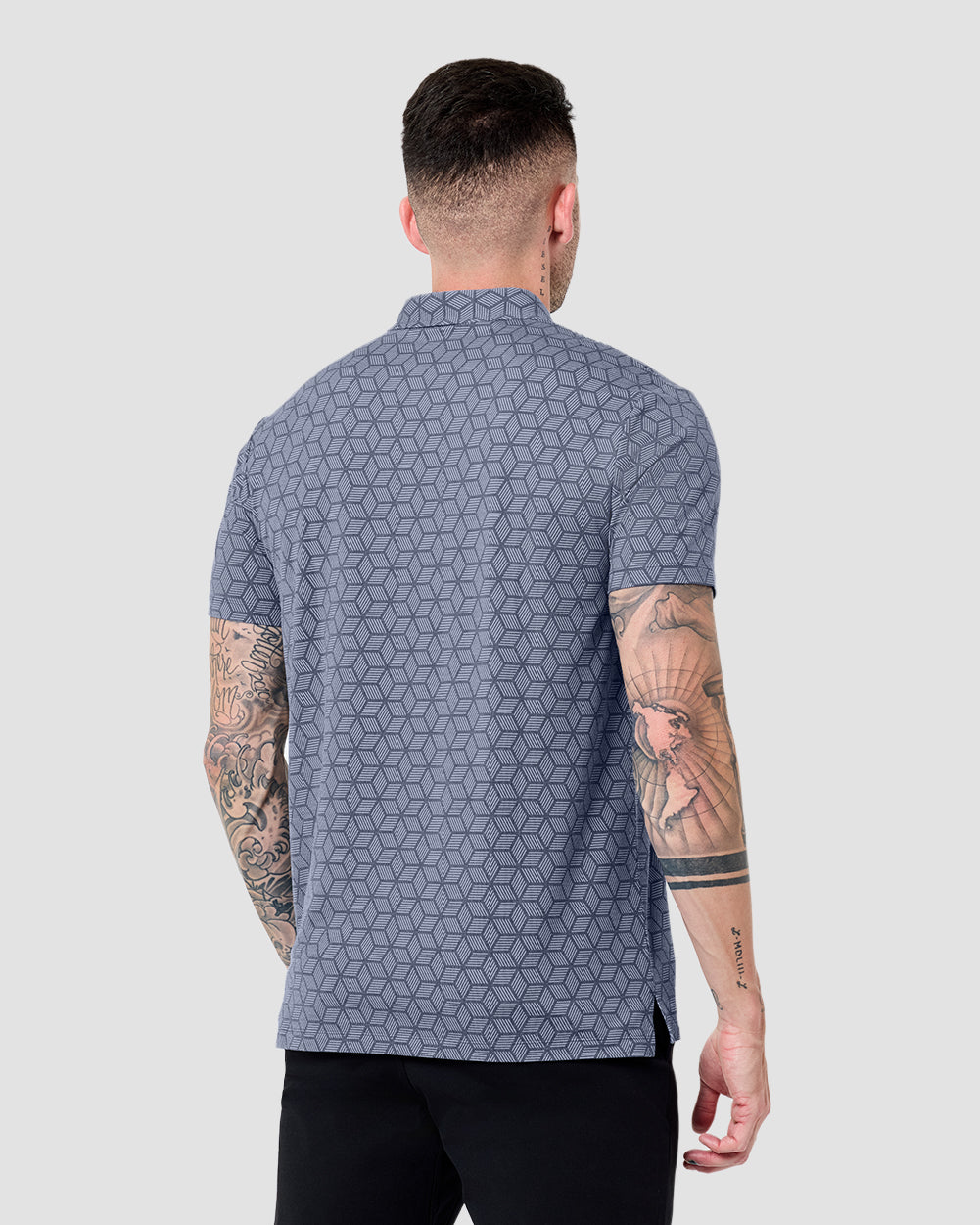 Pursuit Performance Polo-Cube Illusions-Reg-Regular-Back--Model---L