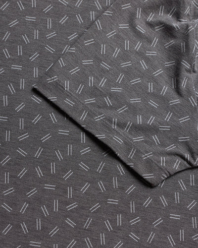 Pursuit Performance Polo-Black Dashes-Tall-Regular-Detail--Model---L