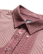 Relaxed Button Up - Non-Branded-Maroon Stripe Dot-Regular-Detail 3--Alex---M
