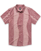Relaxed Button Up - Non-Branded-Maroon Stripe Dot-Regular-Mock--Alex---M