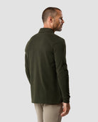 Long Sleeve Polo - Non-Branded-Midnight Olive-Reg-Regular-Back--Zac---L