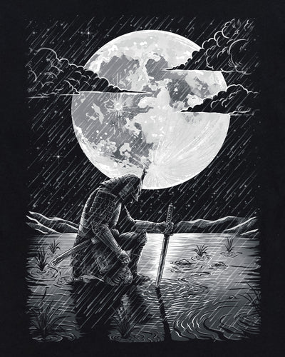 Moonlit Valor Tee-Black-Regular-Swatch--Model---L