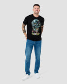 Neon Rot Tee-Black-Regular-Full--Model---L