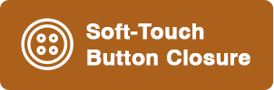 soft touch button closure