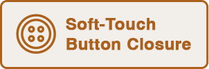soft touch button closure