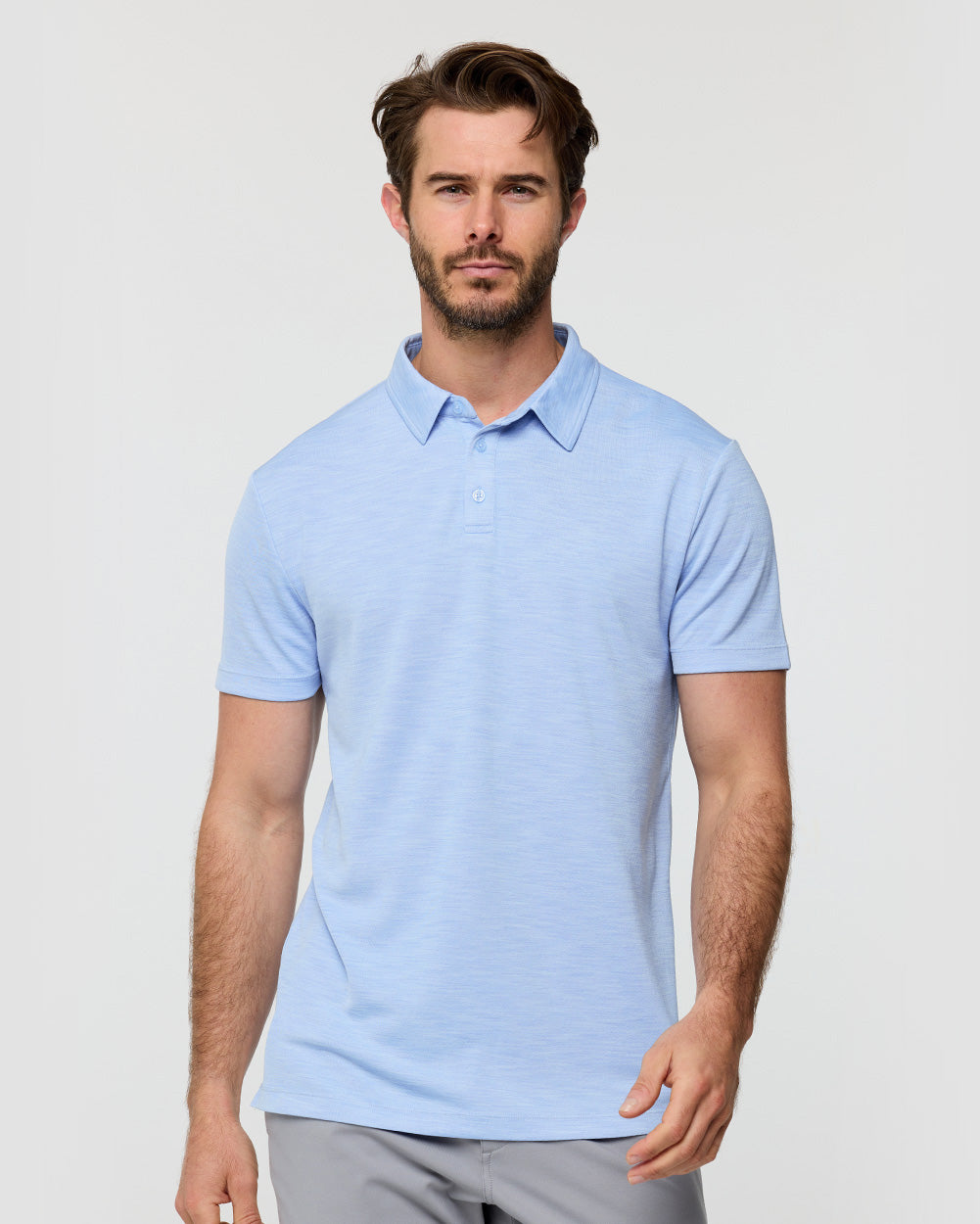 Performance Polo - Non-Branded-Columbia Blue-Reg-Regular-Front--Alex---M