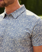 Performance Polo - Non-Branded-Indigo Splatter-Reg-Regular-Macro--Alex---M