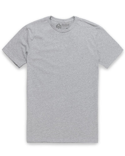 Basic Tee - No Logo-Grey-Tall-Regular-Mock--Model---M