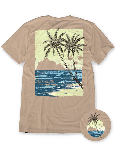 Palm Peak Tee-Heather Tan-Regular-Mock--Model---L