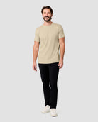 Pima Cotton Tee-Cream-Regular-Full--Model---L