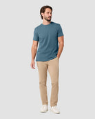 Pima Cotton Tee-Indigo-Regular-Full--Model---L