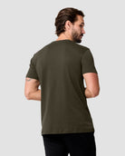 Pima Cotton Tee-Midnight Olive-Regular-Back--Model---L