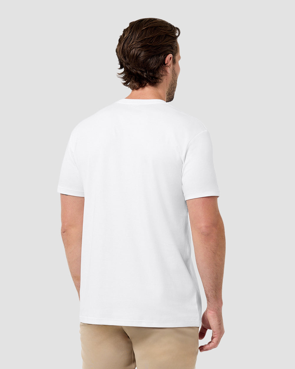 Pima Cotton Tee-White-Regular-Back--Model---L